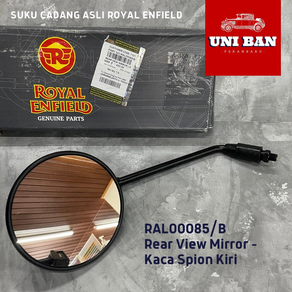 Spion Hitam Classic 500 Bullet Classic Reborn 350 RAL00084 (Kanan) atau RAL00085 (Kiri) - Royal Enfield ASLI
