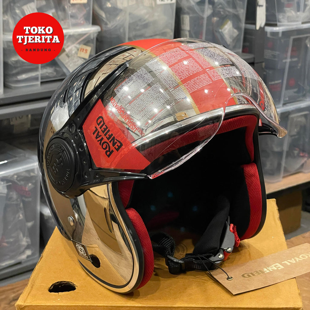 Helm Chrome Red XL KECIL RRGHEA220269 - Royal Enfield ASLI