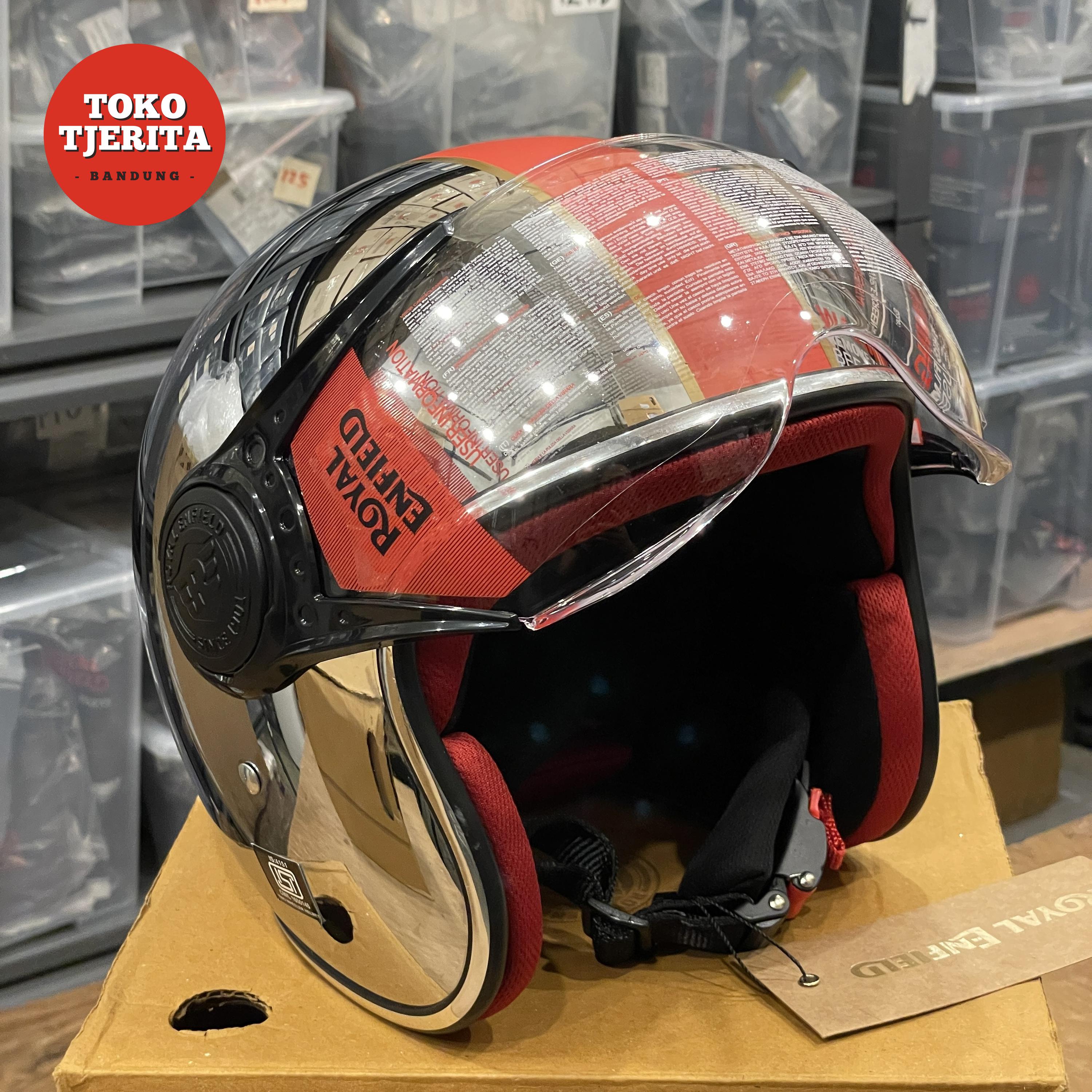 Helm Chrome Red XL KECIL RRGHEA220269 - Royal Enfield ASLI
