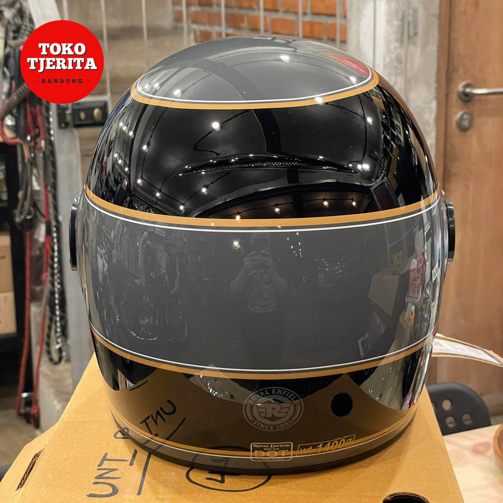 Helm Full Face Hitam Abu-abu Kilap RRGHEP0000141 - Royal Enfield ASLI