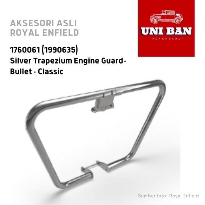 Silver Trapezium Engine Guard Bullet Classic 350 500 1990635 - Royal Enfield ASLI