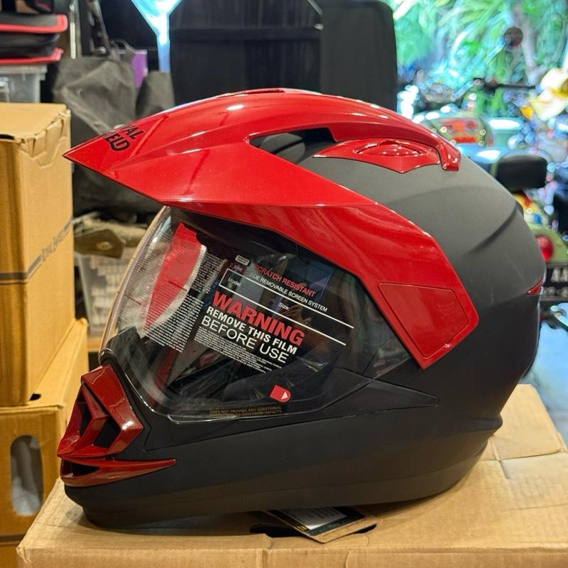 Helm Full Face Escapade Hitam Merah RRGHEP000379 XL 60cm Royal Enfield