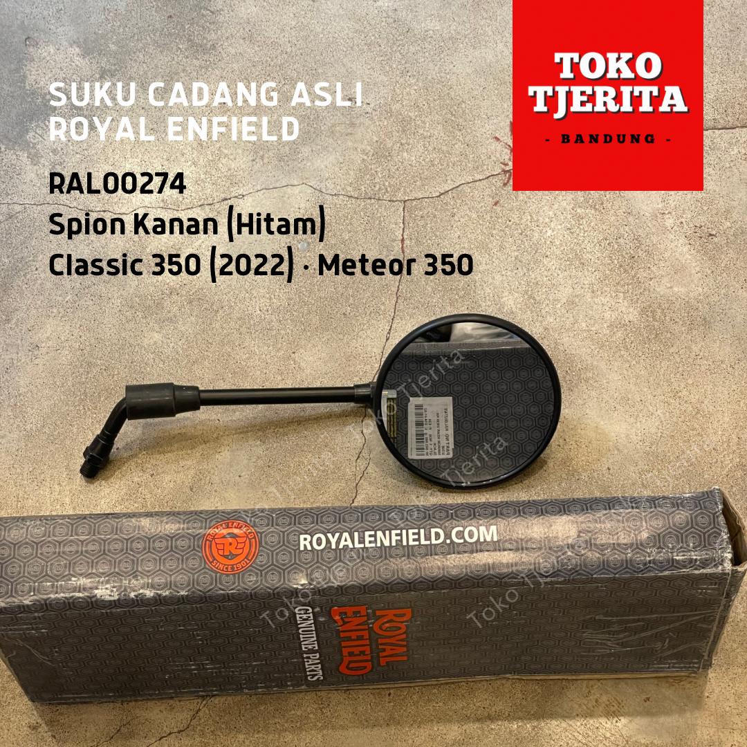 Spion Hitam Meteor 350 Hunter 350 RAL00274 (kanan) / RAL00276 (kiri) - Royal Enfield ASLI
