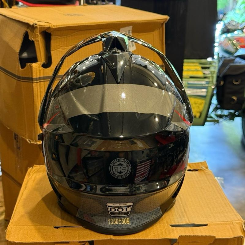 Helm Full Face Throttle DS Kinetic XL BESAR RRGHEA241278 Hitam Kilap - Royal Enfield ASLI