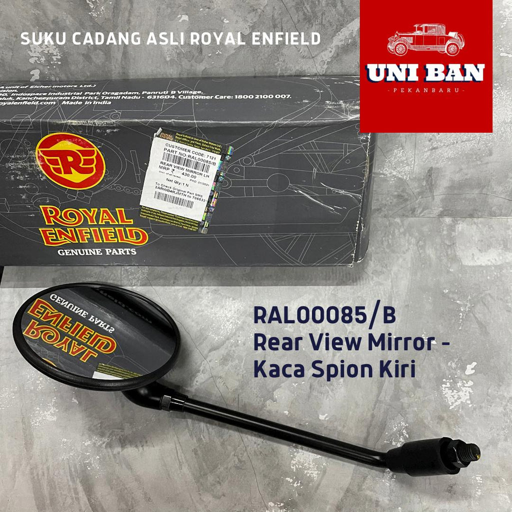 Spion Hitam Classic 500 Bullet Classic Reborn 350 RAL00084 (Kanan) atau RAL00085 (Kiri) - Royal Enfield ASLI