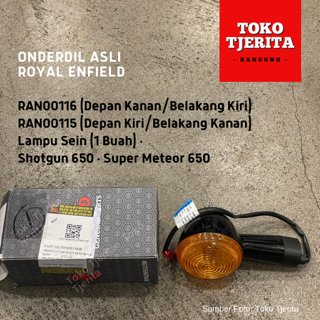 Lampu Sein Hitam (1 Buah) Super Meteor 650 - Royal Enfield ASLI