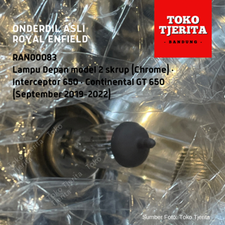 Lampu Depan (Chrome) RAN00083 Model Dua Skrup Interceptor 650, Continental GT 650 (Sep 2019 - 2022) - Royal Enfield ASLI