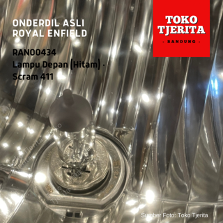 Lampu Depan LED (Hitam) Scram 411 RAN00434 - Royal Enfield ASLI