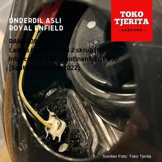 Lampu Depan (Hitam) RAN00084 Model Dua Skrup Interceptor 650, Continental GT 650 (Sep 2019 - 2022) - Royal Enfield ASLI