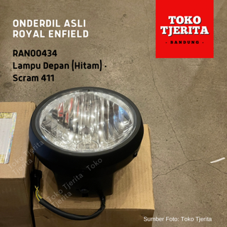 Lampu Depan LED (Hitam) Scram 411 RAN00434 - Royal Enfield ASLI