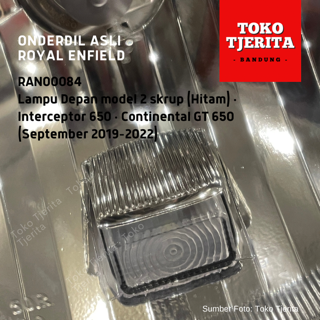 Lampu Depan (Hitam) RAN00084 Model Dua Skrup Interceptor 650, Continental GT 650 (Sep 2019 - 2022) - Royal Enfield ASLI