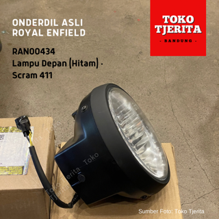 Lampu Depan LED (Hitam) Scram 411 RAN00434 - Royal Enfield ASLI
