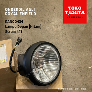 Lampu Depan LED (Hitam) Scram 411 RAN00434 - Royal Enfield ASLI