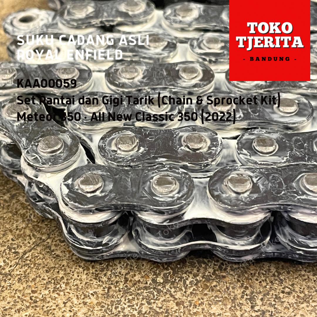 Set Rantai dan Gigi Tarik Meteor Classic 350 2022 Chain and Sprocket Kit KAA00059 - Royal Enfield ASLI