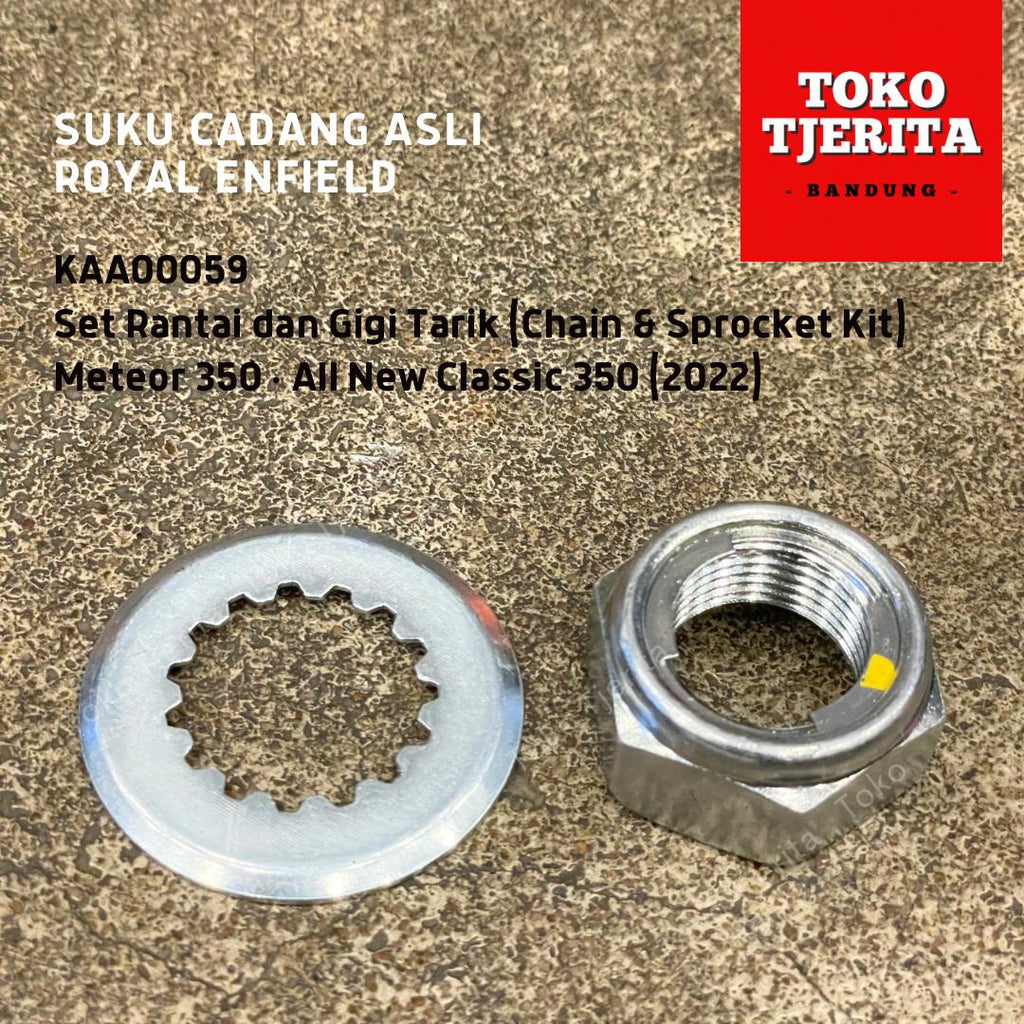 Set Rantai dan Gigi Tarik Meteor Classic 350 2022 Chain and Sprocket Kit KAA00059 - Royal Enfield ASLI