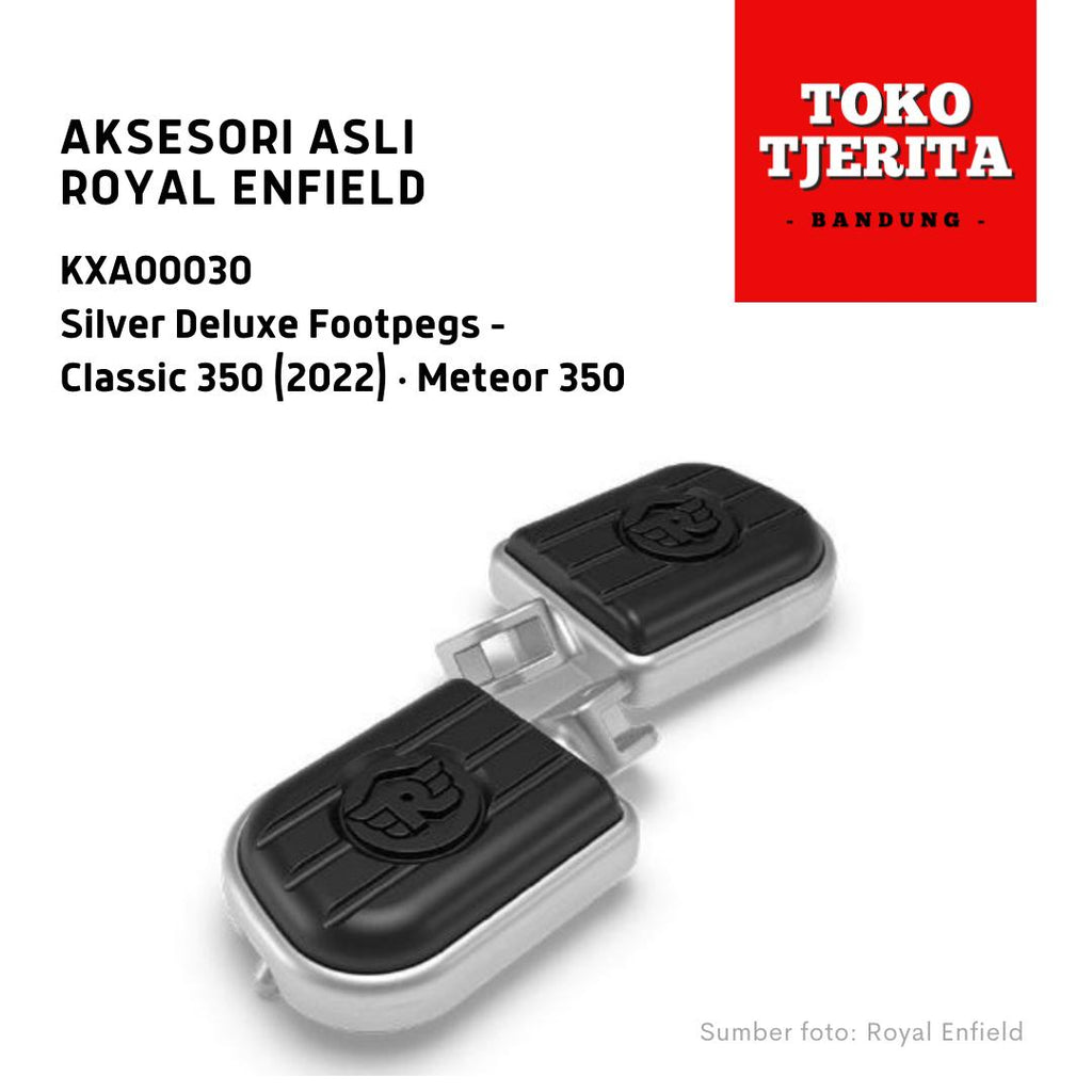 Silver Deluxe Footpegs Classic Meteor 350 KXA00030 Royal Enfield ASLI
