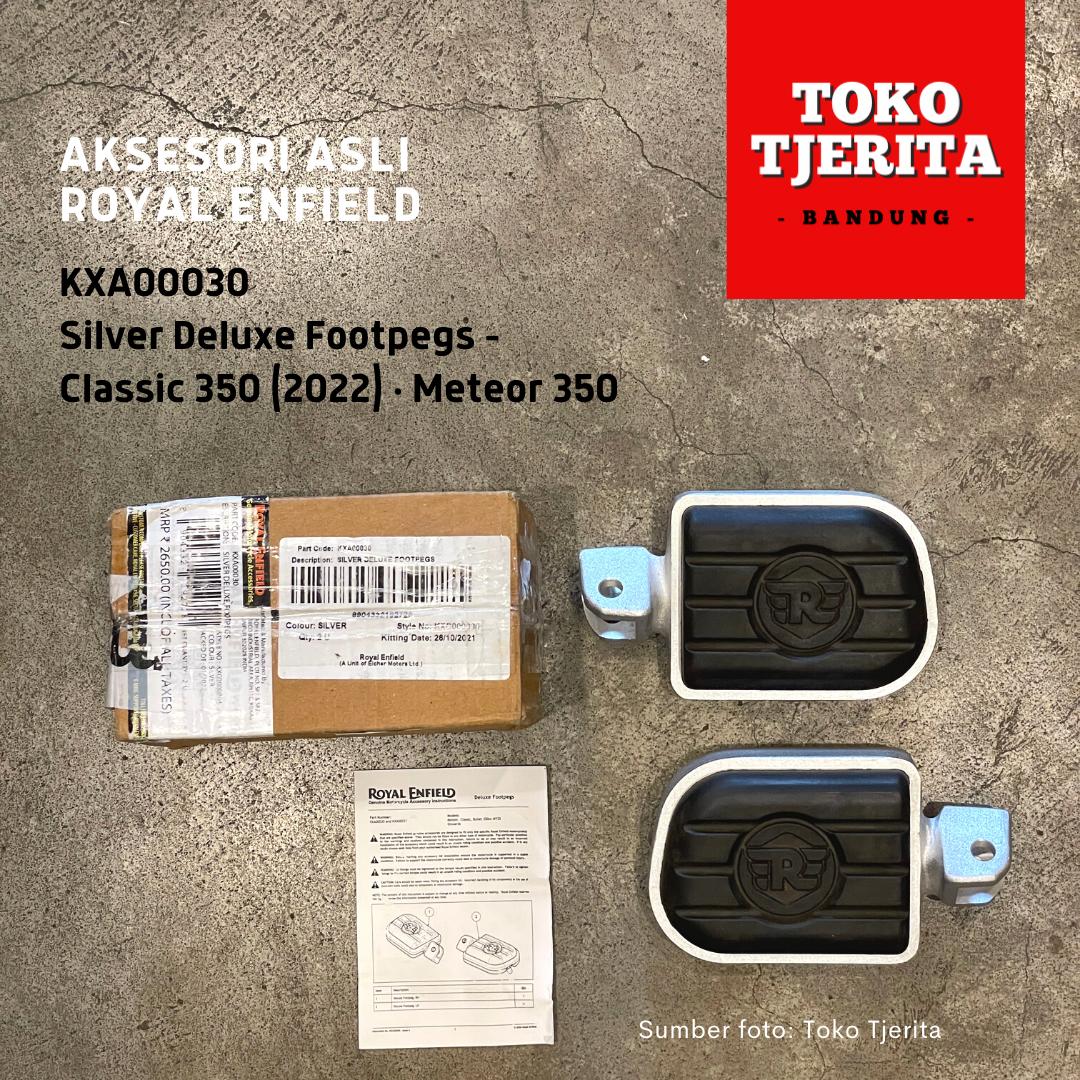 Silver Deluxe Footpegs Classic Meteor 350 KXA00030 Royal Enfield ASLI