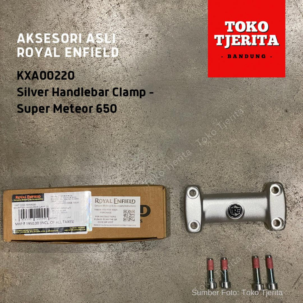 Silver Handlebar Clamp Super Meteor 650 KXA00220 - Royal Enfield ASLI