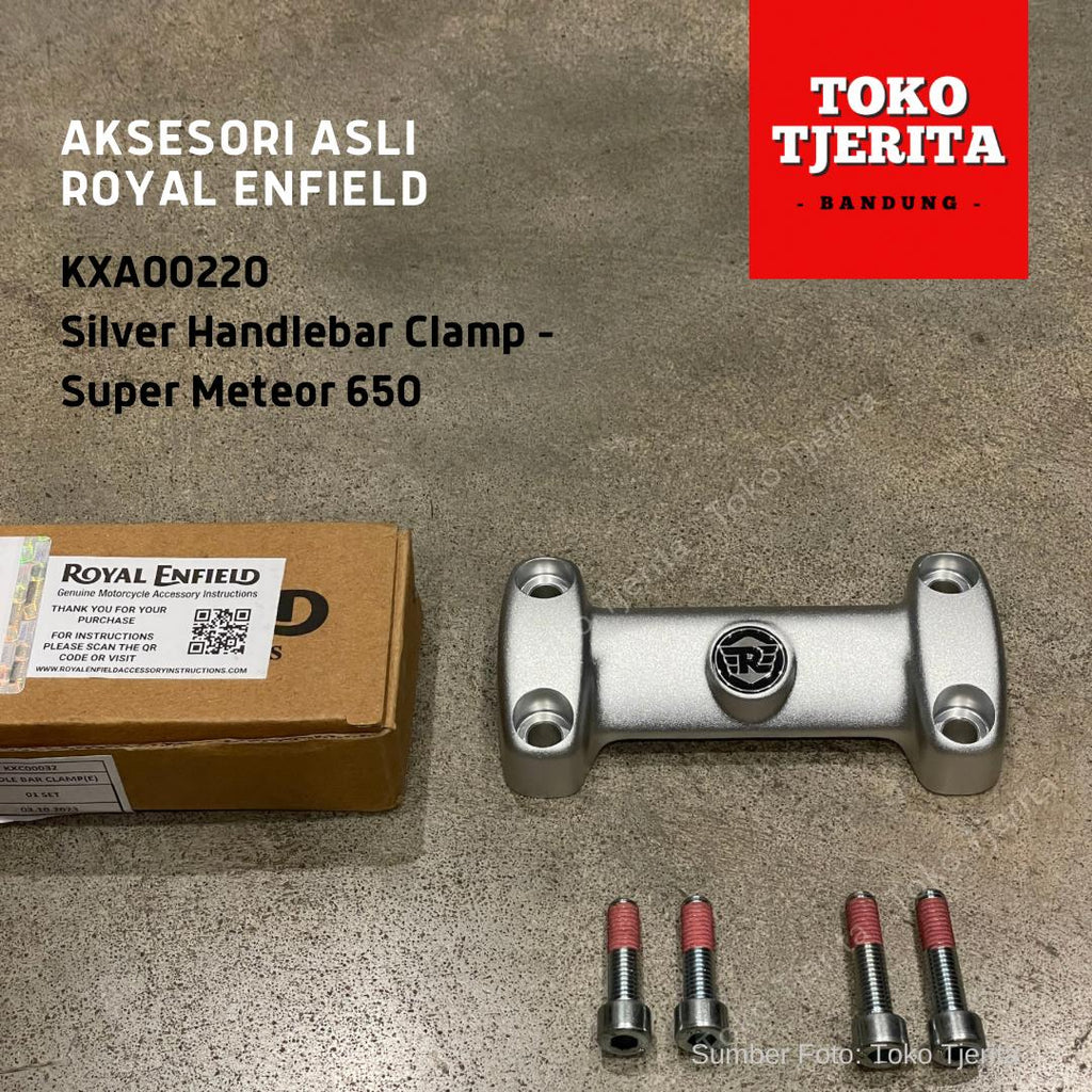Silver Handlebar Clamp Super Meteor 650 KXA00220 - Royal Enfield ASLI