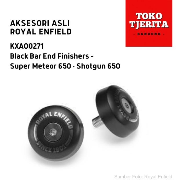 Black Bar End Finishers KXA00271 Super Meteor 650 - Royal Enfield ASLI