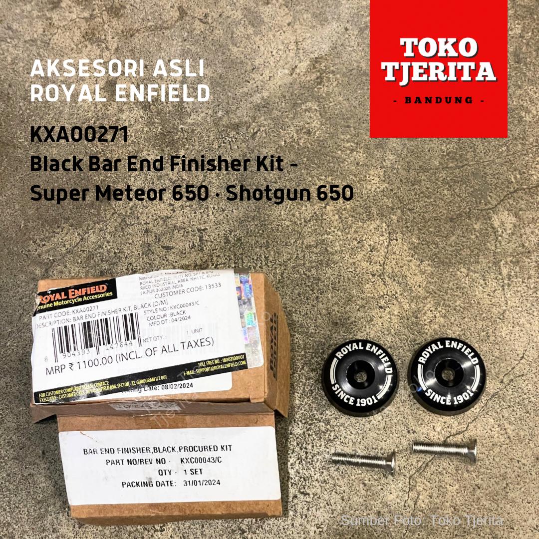 Black Bar End Finishers KXA00271 Super Meteor 650 - Royal Enfield ASLI