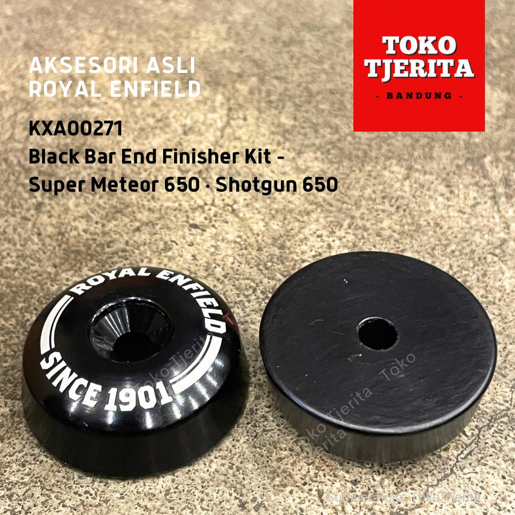 Black Bar End Finishers KXA00271 Super Meteor 650 - Royal Enfield ASLI