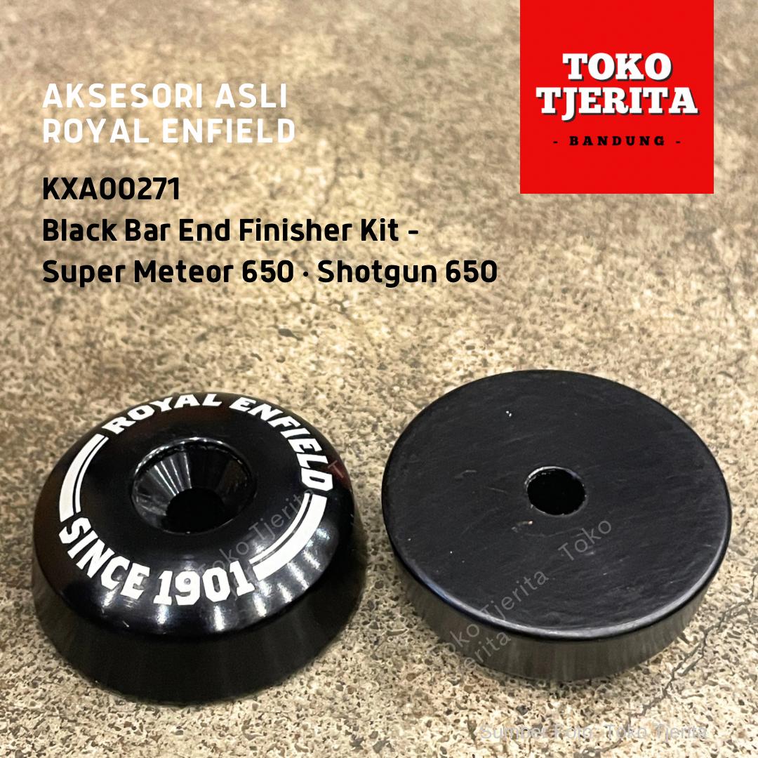 Black Bar End Finishers KXA00271 Super Meteor 650 - Royal Enfield ASLI