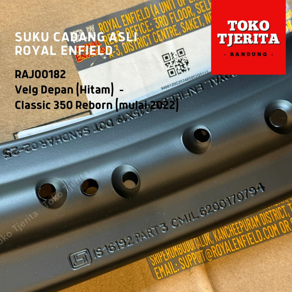 Velg Depan Hitam Classic 350 Reborn RAJ00182 - Royal Enfield ASLI
