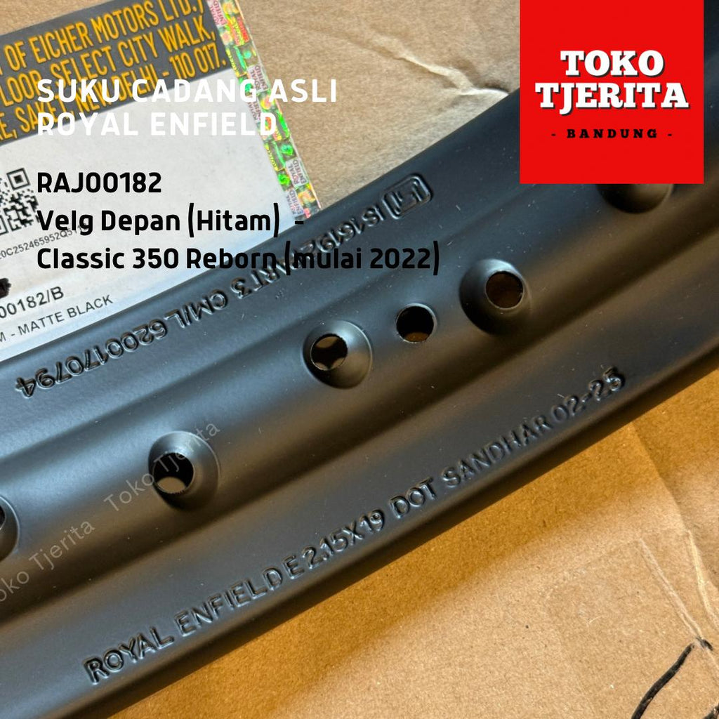 Velg Depan Hitam Classic 350 Reborn RAJ00182 - Royal Enfield ASLI