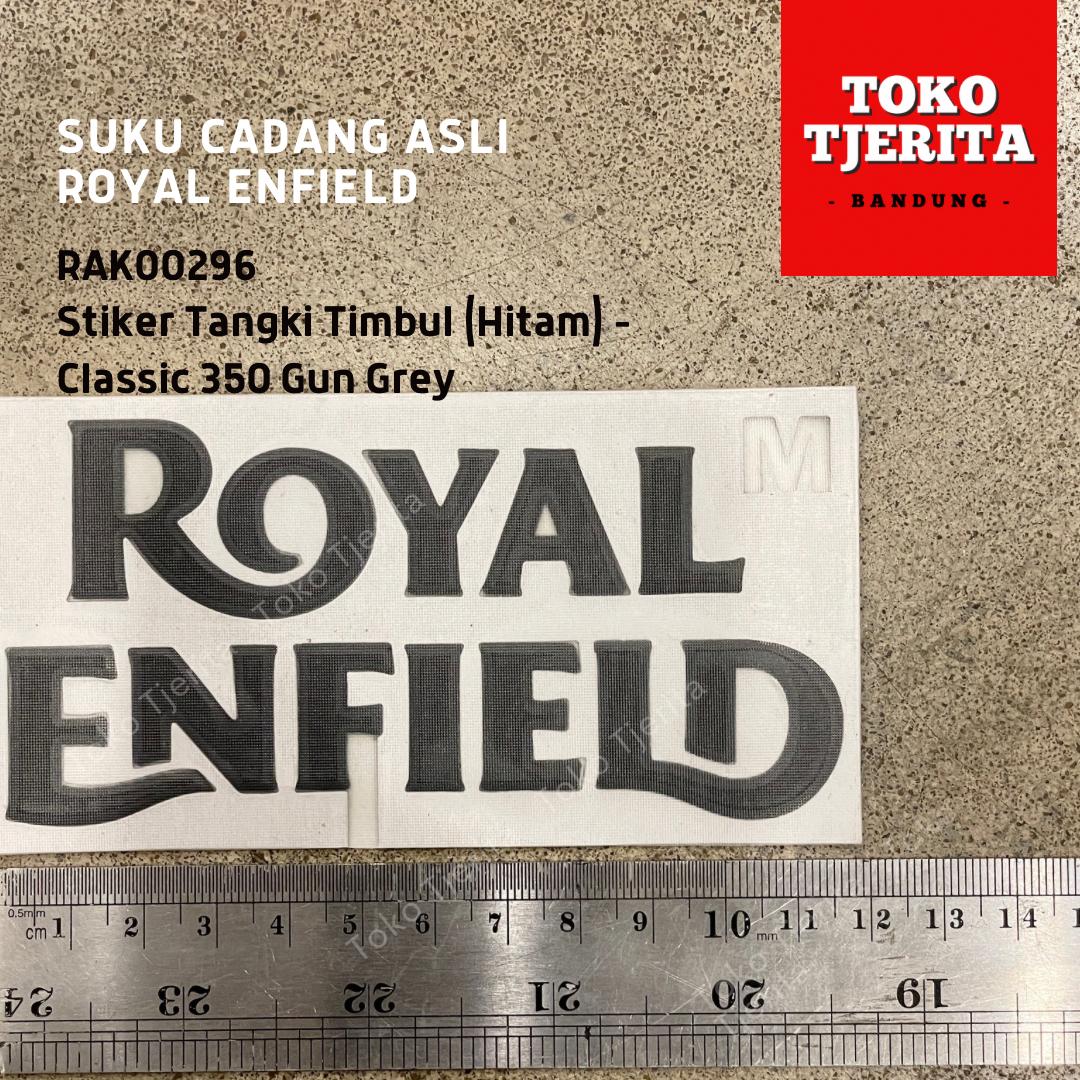 Stiker Tangki Timbul (1 Lembar) Hitam Dof Classic 350 Gun Grey RAK00296 - Royal Enfield ASLI