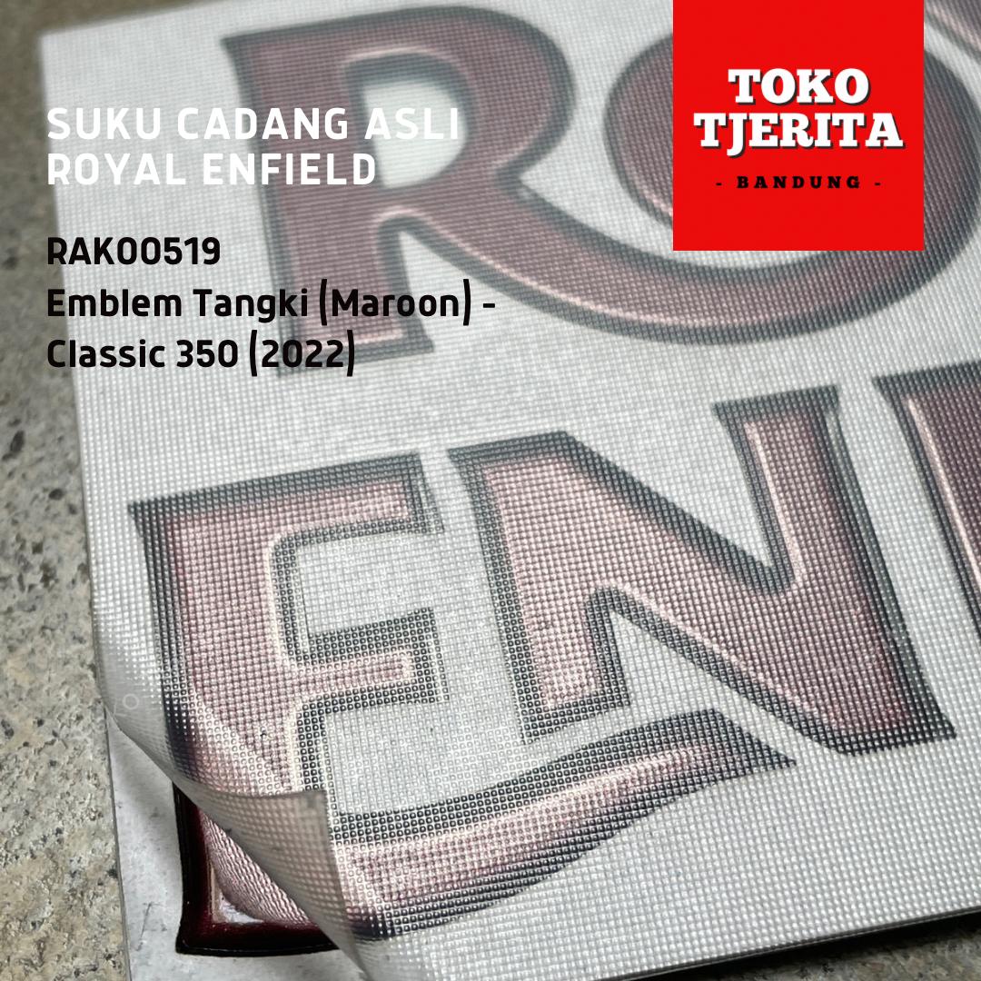 Emblem Stiker Tangki Classic 350 2022 RAK00519 - Royal Enfield ASLI
