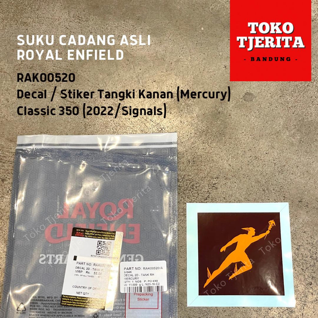 Stiker Tangki Kanan Classic 350 Signals RAK00520 Royal Enfield ASL