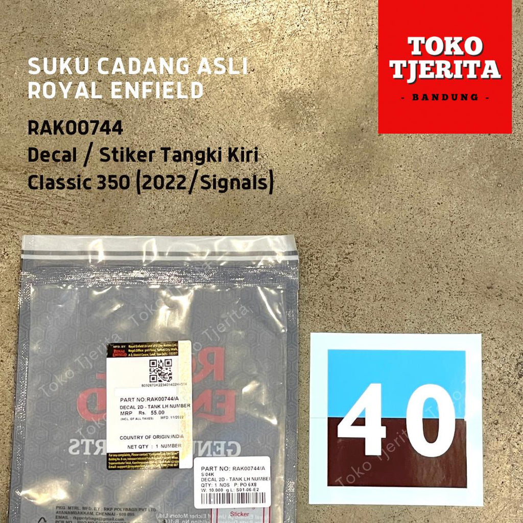 Stiker Tangki Kiri Classic 350 Signals RAK00744 - Royal Enfield ASLI
