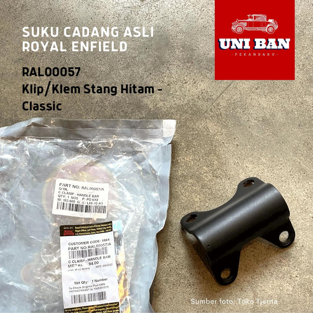 Klem Klip Stang Hitam Classic RAL00057 - Royal Enfield ASLI