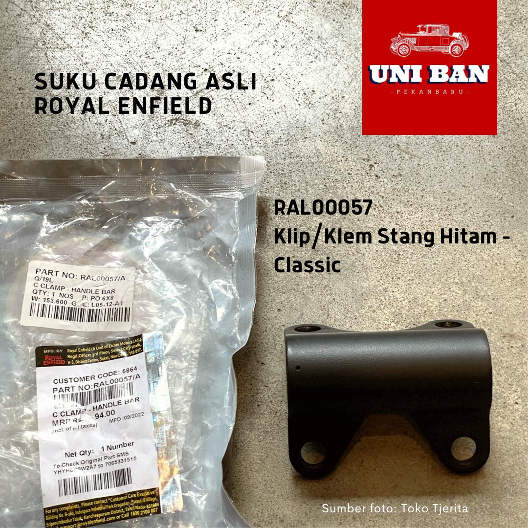 Klem Klip Stang Hitam Classic RAL00057 - Royal Enfield ASLI