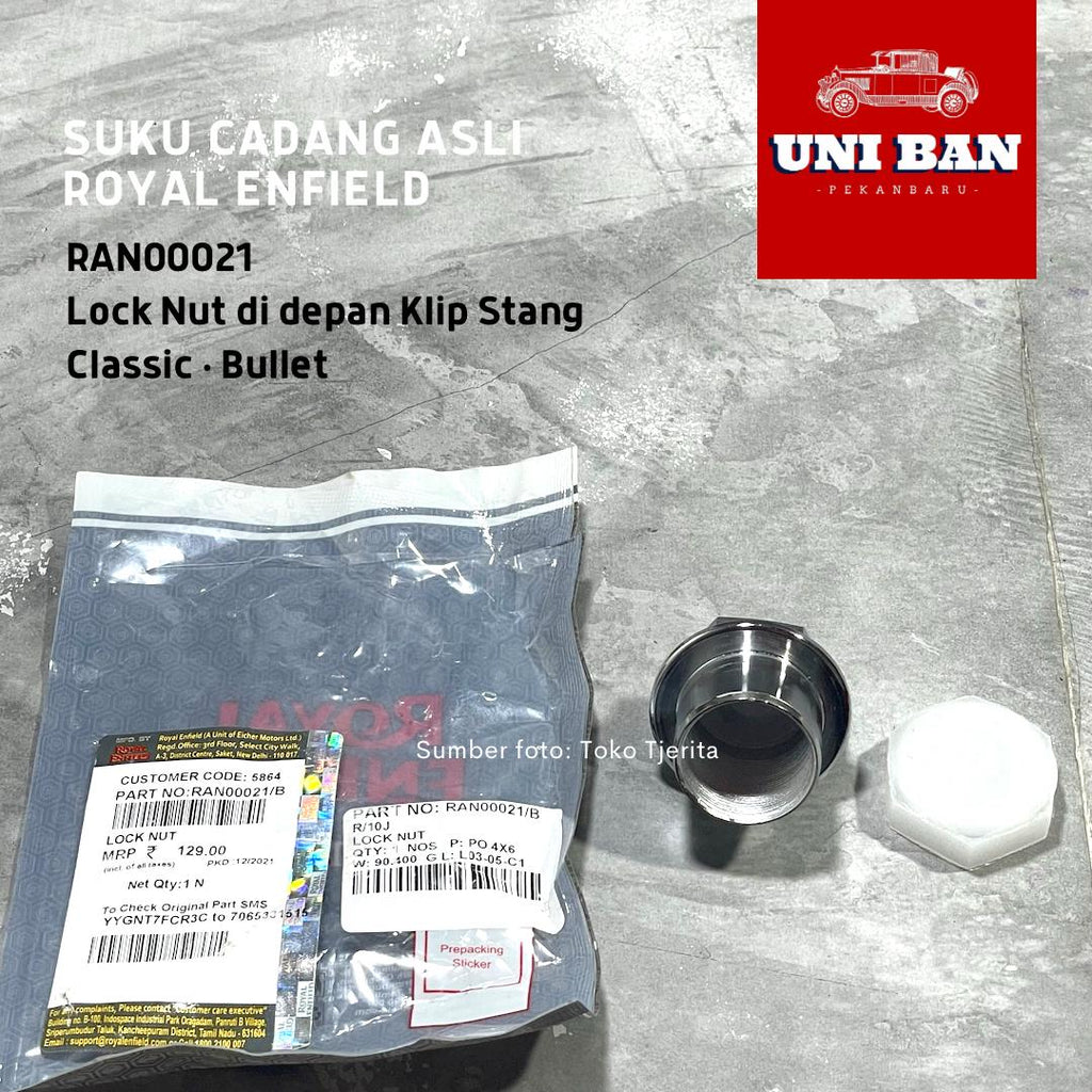 Lock Nut Depan Klip Stang Bullet Classic RAN00021 - Royal Enfield ASLI