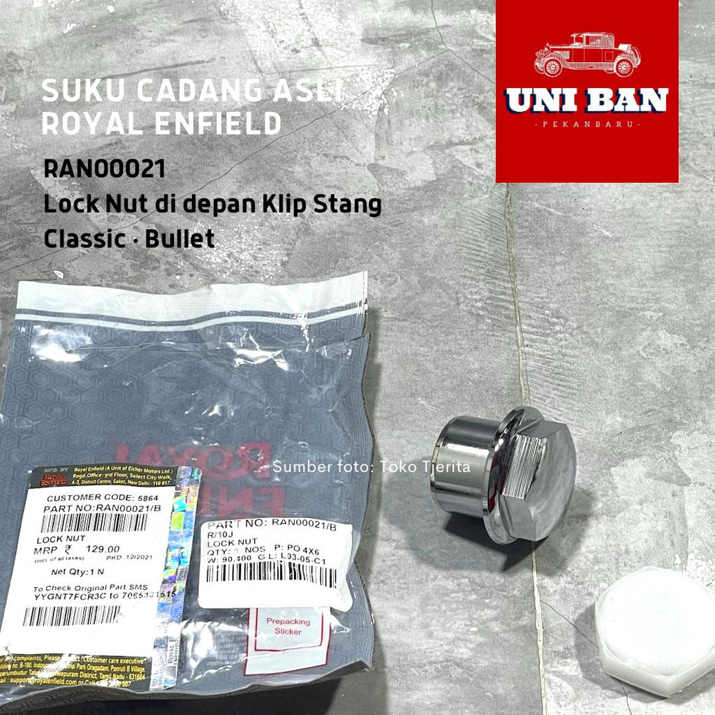 Lock Nut Depan Klip Stang Bullet Classic RAN00021 - Royal Enfield ASLI