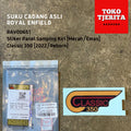 Stiker (1 Lembar) Side Panel Emas Merah Classic 350 - Royal Enfield