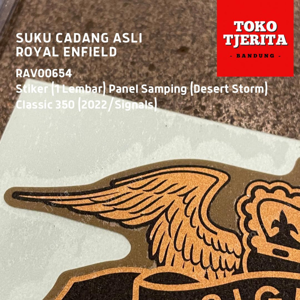 Stiker Side Panel Desert Storm 350 Signals RAV00654 Royal Enfield ASLI