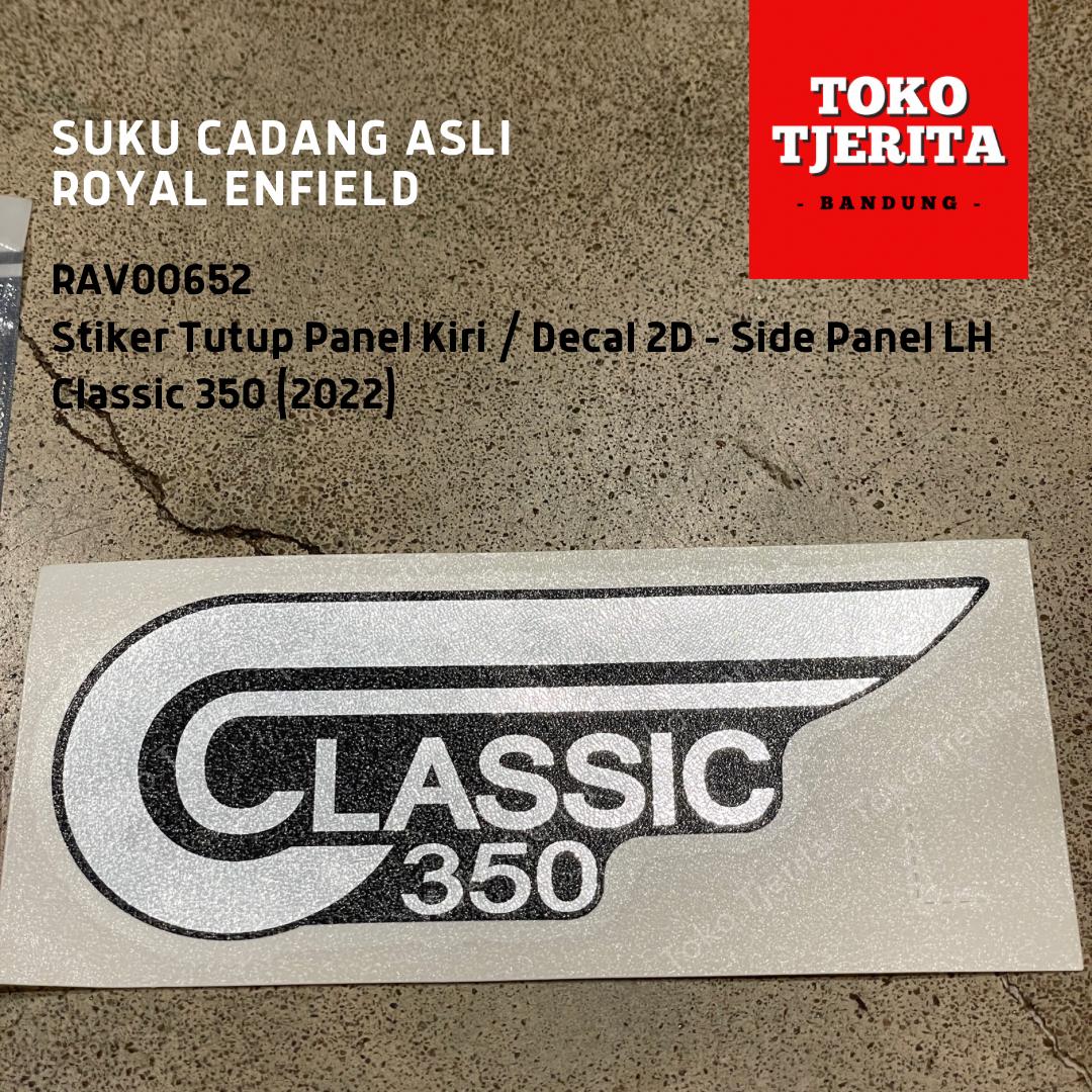Stiker (1 Buah) Tutup Panel Classic 350 Reborn - Royal Enfield ASLI