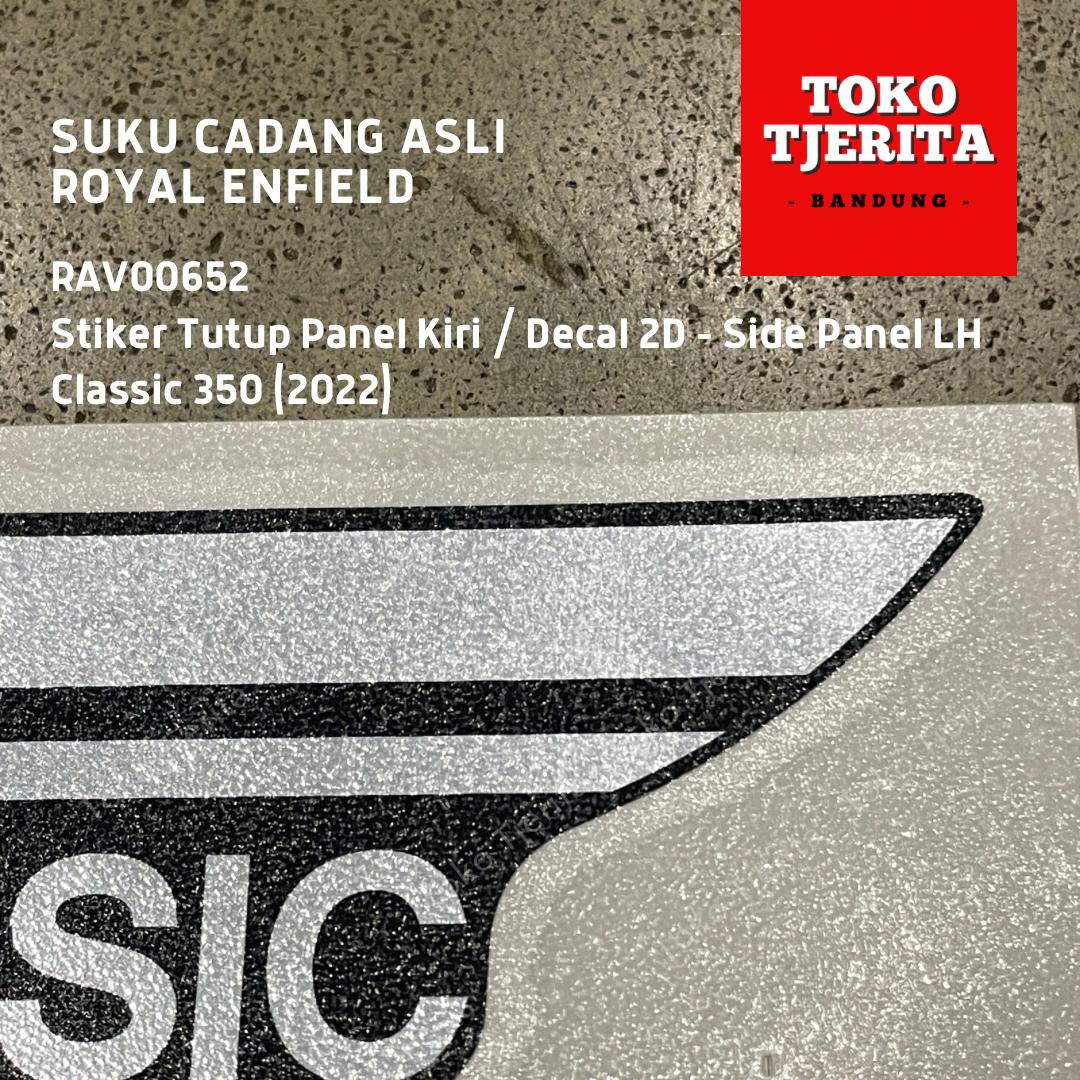 Stiker (1 Buah) Tutup Panel Classic 350 Reborn - Royal Enfield ASLI