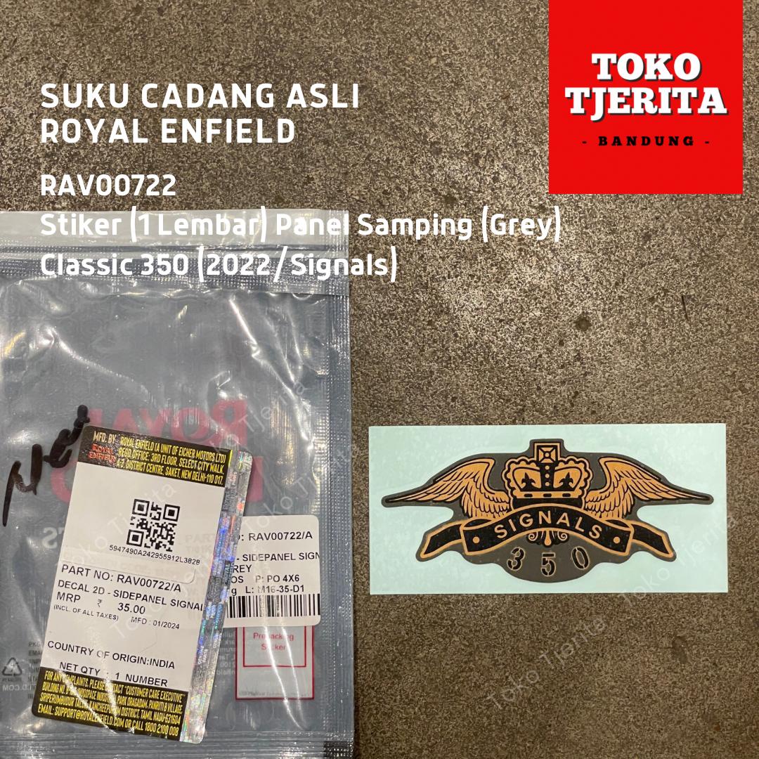 Stiker Side Panel Marsh Grey 350 Signals RAV00722 Royal Enfield ASLI