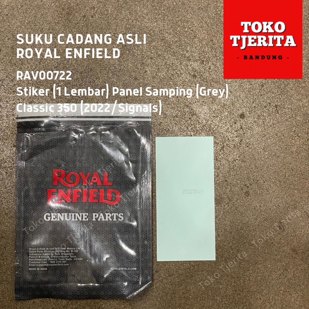 Stiker Side Panel Marsh Grey 350 Signals RAV00722 Royal Enfield ASLI