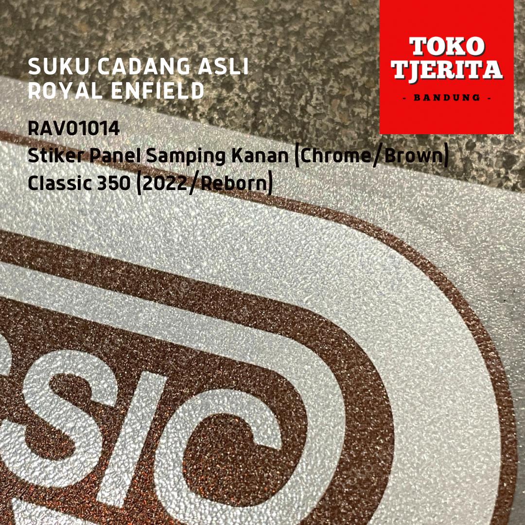Stiker (1 Lembar) Side Panel Chrome Brown Classic 350 - Royal Enfield