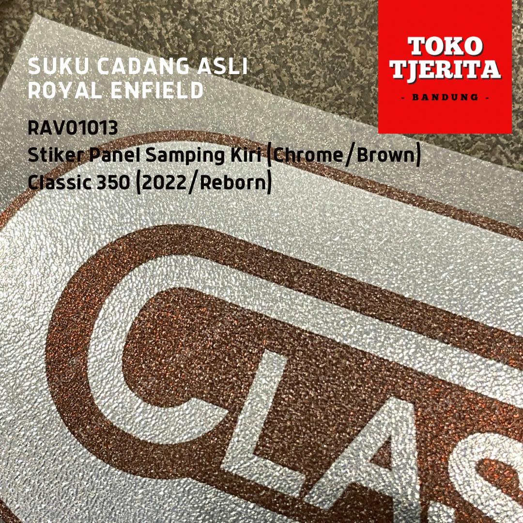 Stiker (1 Lembar) Side Panel Chrome Brown Classic 350 - Royal Enfield
