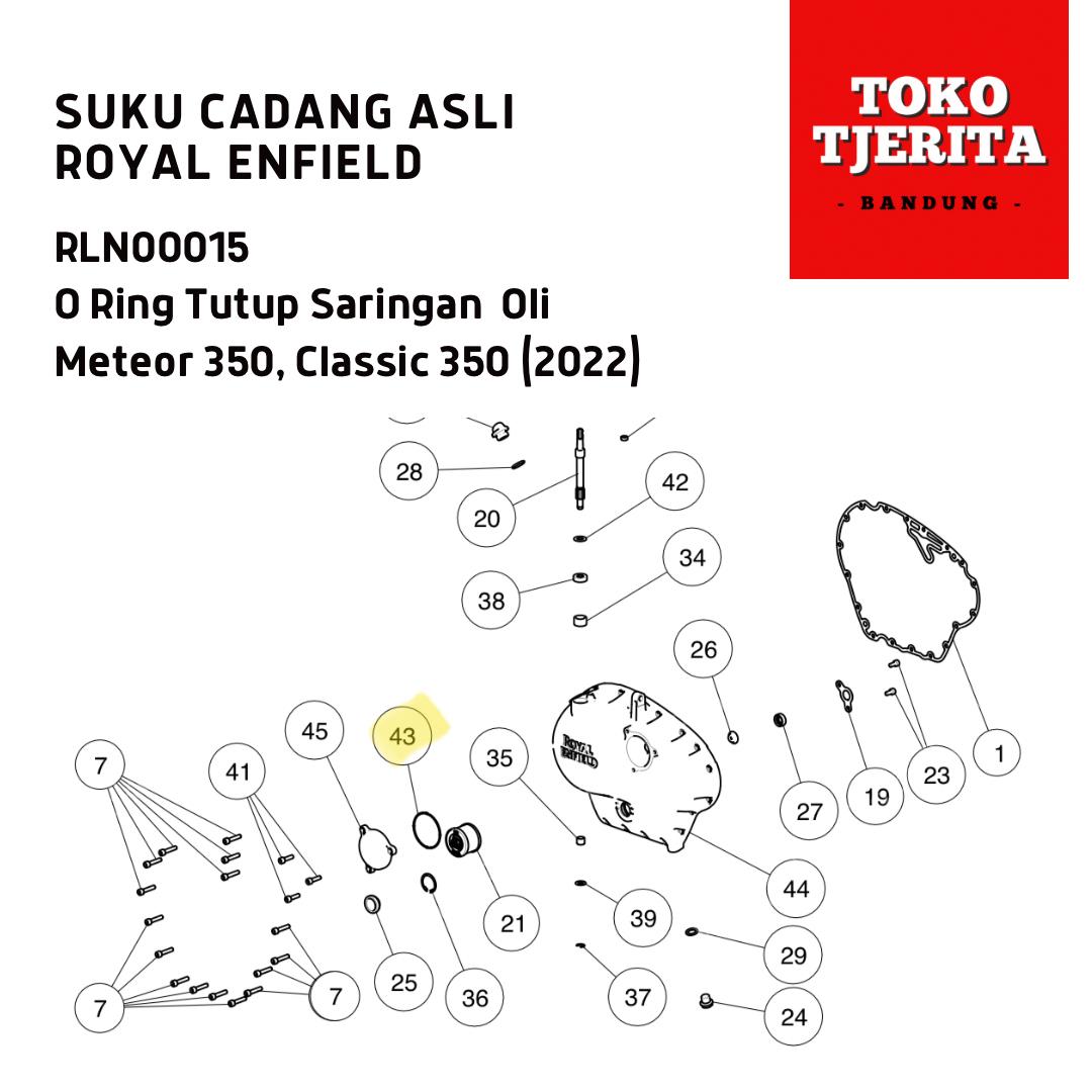 O Ring Tutup Saringan Oli Meteor 350 Classic RLN00015 Royal Enfield